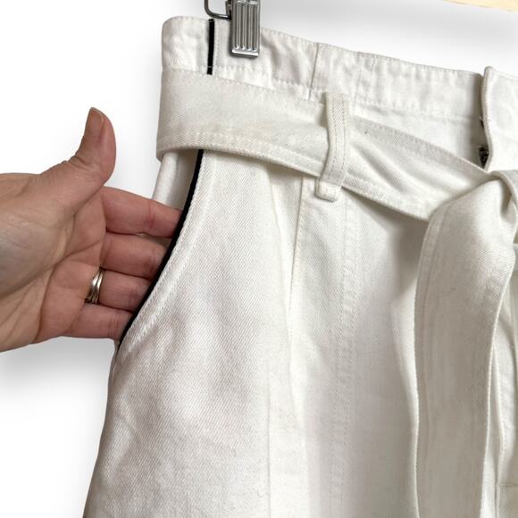 Rag and Bone White Denim Cotton Tencel Tie Waist Mini Skirt Women's Size 27 - Picture 6 of 8